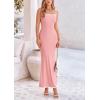 imagePRETTYGARDEN Womens Maxi Dress 2025 Summer Casual Spaghetti Strap Bodycon Long Holiday Beach DressesLight Pink