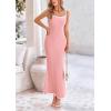 imagePRETTYGARDEN Womens Maxi Dress 2025 Summer Casual Spaghetti Strap Bodycon Long Holiday Beach DressesLight Pink