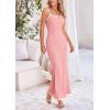 imagePRETTYGARDEN Womens Maxi Dress 2025 Summer Casual Spaghetti Strap Bodycon Long Holiday Beach DressesLight Pink