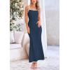 imagePRETTYGARDEN Womens Maxi Dress 2025 Summer Casual Spaghetti Strap Bodycon Long Holiday Beach DressesNavy