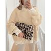 imagePRETTYGARDEN Womens Winter Oversized Pullover Sweaters Long Sleeve Mock Neck Chunky Knit Slouchy Jumper TopsApricot