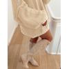 imagePRETTYGARDEN Womens Winter Oversized Pullover Sweaters Long Sleeve Mock Neck Chunky Knit Slouchy Jumper TopsApricot
