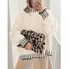 imagePRETTYGARDEN Womens Winter Oversized Pullover Sweaters Long Sleeve Mock Neck Chunky Knit Slouchy Jumper TopsWhite