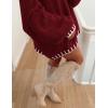 imagePRETTYGARDEN Womens Winter Oversized Pullover Sweaters Long Sleeve Mock Neck Chunky Knit Slouchy Jumper TopsWine Red