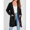 imagePRETTYGARDEN Long Sleeve Cable Knit Long Cardigan for Women 2024 Fall Winter Chunky Open Front Button Sweaters with PocketsBlack