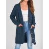imagePRETTYGARDEN Long Sleeve Cable Knit Long Cardigan for Women 2024 Fall Winter Chunky Open Front Button Sweaters with PocketsBlue