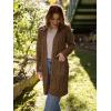 imagePRETTYGARDEN Long Sleeve Cable Knit Long Cardigan for Women 2024 Fall Winter Chunky Open Front Button Sweaters with PocketsCoffee
