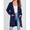 imagePRETTYGARDEN Long Sleeve Cable Knit Long Cardigan for Women 2024 Fall Winter Chunky Open Front Button Sweaters with PocketsDark Blue