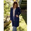 imagePRETTYGARDEN Long Sleeve Cable Knit Long Cardigan for Women 2024 Fall Winter Chunky Open Front Button Sweaters with PocketsDark Blue