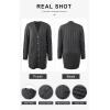 imagePRETTYGARDEN Long Sleeve Cable Knit Long Cardigan for Women 2024 Fall Winter Chunky Open Front Button Sweaters with PocketsDark Grey