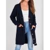 imagePRETTYGARDEN Long Sleeve Cable Knit Long Cardigan for Women 2024 Fall Winter Chunky Open Front Button Sweaters with PocketsNavy