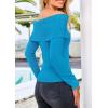 imagePRETTYGARDEN Womens Fall Off Shoulder Sweaters Y2K Long Sleeve Ribbed Knit Fitted Pullover Winter Date Night Tops BlouseMineral Blue