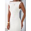 imagePRETTYGARDEN Womens Summer Formal Maxi Dresses Mesh Sleeveless One Shoulder Bodycon Ruched Slit Long Wedding Guest DressesWhite