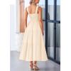 imagePRETTYGARDEN Womens Summer Smocked Midi Dress Ruffle A Line Long Flowy Dresses Cute Sleeveless Beach SundressApricot