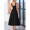 imagePRETTYGARDEN Womens Summer Smocked Midi Dress Ruffle A Line Long Flowy Dresses Cute Sleeveless Beach SundressBlack
