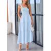 imagePRETTYGARDEN Womens Summer Smocked Midi Dress Ruffle A Line Long Flowy Dresses Cute Sleeveless Beach SundressLight Blue