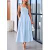 imagePRETTYGARDEN Womens Summer Smocked Midi Dress Ruffle A Line Long Flowy Dresses Cute Sleeveless Beach SundressLight Blue