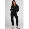 imagePRETTYGARDEN Long Sleeve Half Zip Sweatsuits Women 2 Piece Outfit Fall 2024 Casual Sweatshirt Sweatpants Lounge Set TracksuitBlack