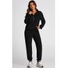 imagePRETTYGARDEN Long Sleeve Half Zip Sweatsuits Women 2 Piece Outfit Fall 2024 Casual Sweatshirt Sweatpants Lounge Set TracksuitBlack