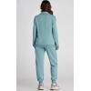 imagePRETTYGARDEN Long Sleeve Half Zip Sweatsuits Women 2 Piece Outfit Fall 2024 Casual Sweatshirt Sweatpants Lounge Set TracksuitBlue