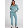 imagePRETTYGARDEN Long Sleeve Half Zip Sweatsuits Women 2 Piece Outfit Fall 2024 Casual Sweatshirt Sweatpants Lounge Set TracksuitBlue