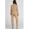 imagePRETTYGARDEN Long Sleeve Half Zip Sweatsuits Women 2 Piece Outfit Fall 2024 Casual Sweatshirt Sweatpants Lounge Set TracksuitKhaki