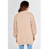 imagePRETTYGARDEN Womens Cardigan Sweaters Fall Clothes Open Front Cable Knit Oversized Winter Coats OuterwearBeige