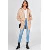 imagePRETTYGARDEN Womens Cardigan Sweaters Fall Clothes Open Front Cable Knit Oversized Winter Coats OuterwearBeige