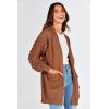 imagePRETTYGARDEN Womens Cardigan Sweaters Fall Clothes Open Front Cable Knit Oversized Winter Coats OuterwearCaramel