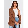 imagePRETTYGARDEN Womens Cardigan Sweaters Fall Clothes Open Front Cable Knit Oversized Winter Coats OuterwearCaramel