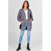 imagePRETTYGARDEN Womens Cardigan Sweaters Fall Clothes Open Front Cable Knit Oversized Winter Coats OuterwearGrey