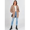 imagePRETTYGARDEN Womens Cardigan Sweaters Fall Clothes Open Front Cable Knit Oversized Winter Coats OuterwearKhaki