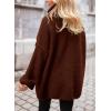 imagePRETTYGARDEN Womens Knit Oversized Sweater Fall Fashion 2024 Casual Long Sleeve Turtleneck Loose Chunky Pullover TopsDark Coffee
