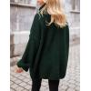 imagePRETTYGARDEN Womens Knit Oversized Sweater Fall Fashion 2024 Casual Long Sleeve Turtleneck Loose Chunky Pullover TopsDark Green