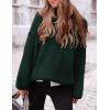 imagePRETTYGARDEN Womens Knit Oversized Sweater Fall Fashion 2024 Casual Long Sleeve Turtleneck Loose Chunky Pullover TopsDark Green