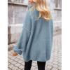 imagePRETTYGARDEN Womens Knit Oversized Sweater Fall Fashion 2024 Casual Long Sleeve Turtleneck Loose Chunky Pullover TopsLight Blue