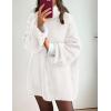 imagePRETTYGARDEN Womens Knit Oversized Sweater Fall Fashion 2024 Casual Long Sleeve Turtleneck Loose Chunky Pullover TopsWhite