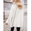 imagePRETTYGARDEN Womens Knit Oversized Sweater Fall Fashion 2024 Casual Long Sleeve Turtleneck Loose Chunky Pullover TopsWhite