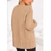 imagePRETTYGARDEN Womens 2024 Fall Fashion Knit Cardigan Sweaters Long Sleeve V Neck Open Front Winter Sweater Jacket with ScarfApricot