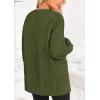 imagePRETTYGARDEN Womens 2024 Fall Fashion Knit Cardigan Sweaters Long Sleeve V Neck Open Front Winter Sweater Jacket with ScarfArmy Green