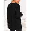 imagePRETTYGARDEN Womens 2024 Fall Fashion Knit Cardigan Sweaters Long Sleeve V Neck Open Front Winter Sweater Jacket with ScarfBlack