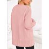 imagePRETTYGARDEN Womens 2024 Fall Fashion Knit Cardigan Sweaters Long Sleeve V Neck Open Front Winter Sweater Jacket with ScarfLight Pink