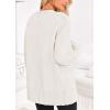 imagePRETTYGARDEN Womens 2024 Fall Fashion Knit Cardigan Sweaters Long Sleeve V Neck Open Front Winter Sweater Jacket with ScarfWhite