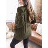 imagePRETTYGARDEN Womens Open Front Cardigan Sweaters Fall Fashion Button Down Cable Knit Chunky Winter Outerwear CoatsArmy Green
