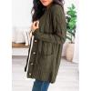 imagePRETTYGARDEN Womens Open Front Cardigan Sweaters Fall Fashion Button Down Cable Knit Chunky Winter Outerwear CoatsArmy Green