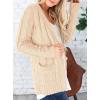imagePRETTYGARDEN Womens Open Front Cardigan Sweaters Fall Fashion Button Down Cable Knit Chunky Winter Outerwear CoatsBeige