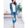 imagePRETTYGARDEN Womens Open Front Cardigan Sweaters Fall Fashion Button Down Cable Knit Chunky Winter Outerwear CoatsBlue
