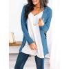 imagePRETTYGARDEN Womens Open Front Cardigan Sweaters Fall Fashion Button Down Cable Knit Chunky Winter Outerwear CoatsBlue