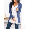 imagePRETTYGARDEN Womens Open Front Cardigan Sweaters Fall Fashion Button Down Cable Knit Chunky Winter Outerwear CoatsBlue Grey