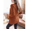imagePRETTYGARDEN Womens Open Front Cardigan Sweaters Fall Fashion Button Down Cable Knit Chunky Winter Outerwear CoatsBrown